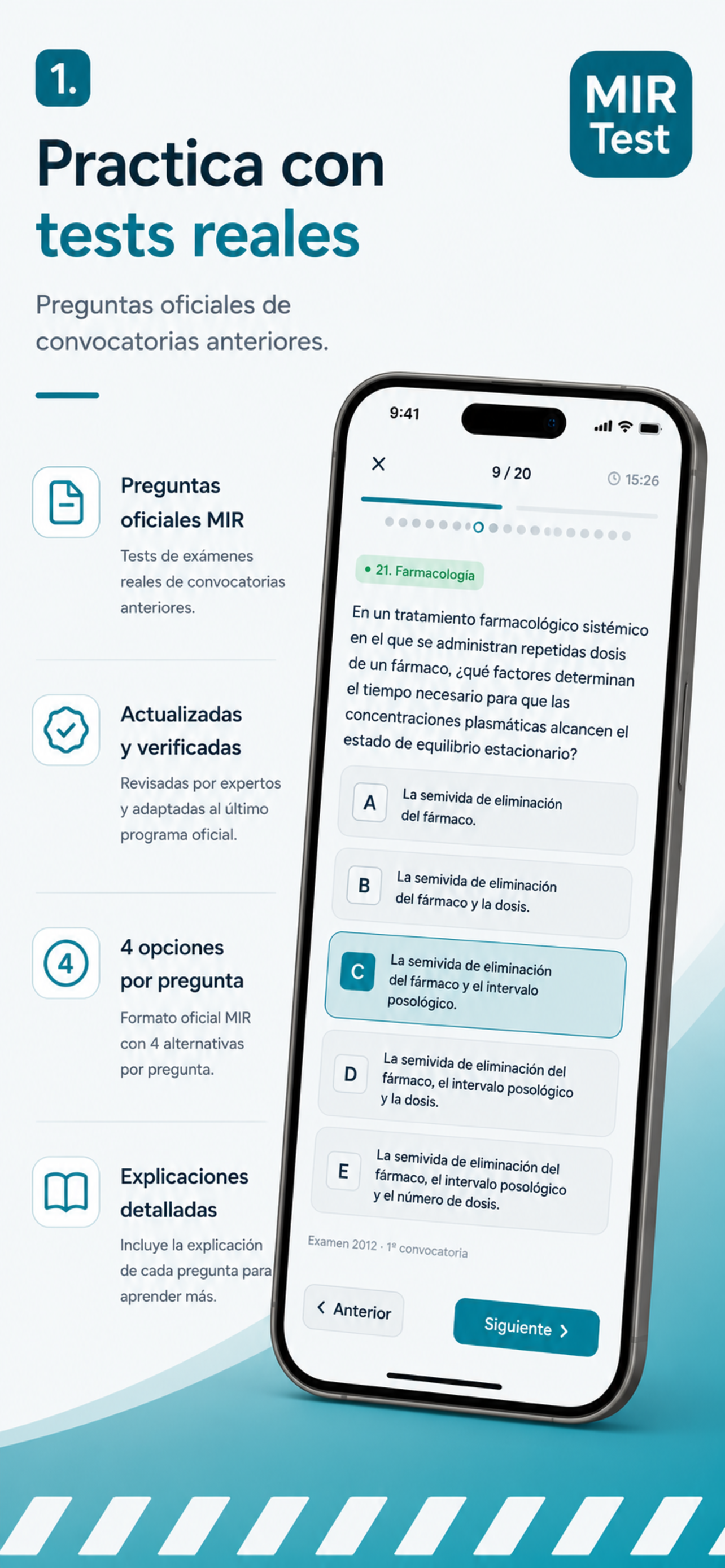 Practica con tests MIR reales