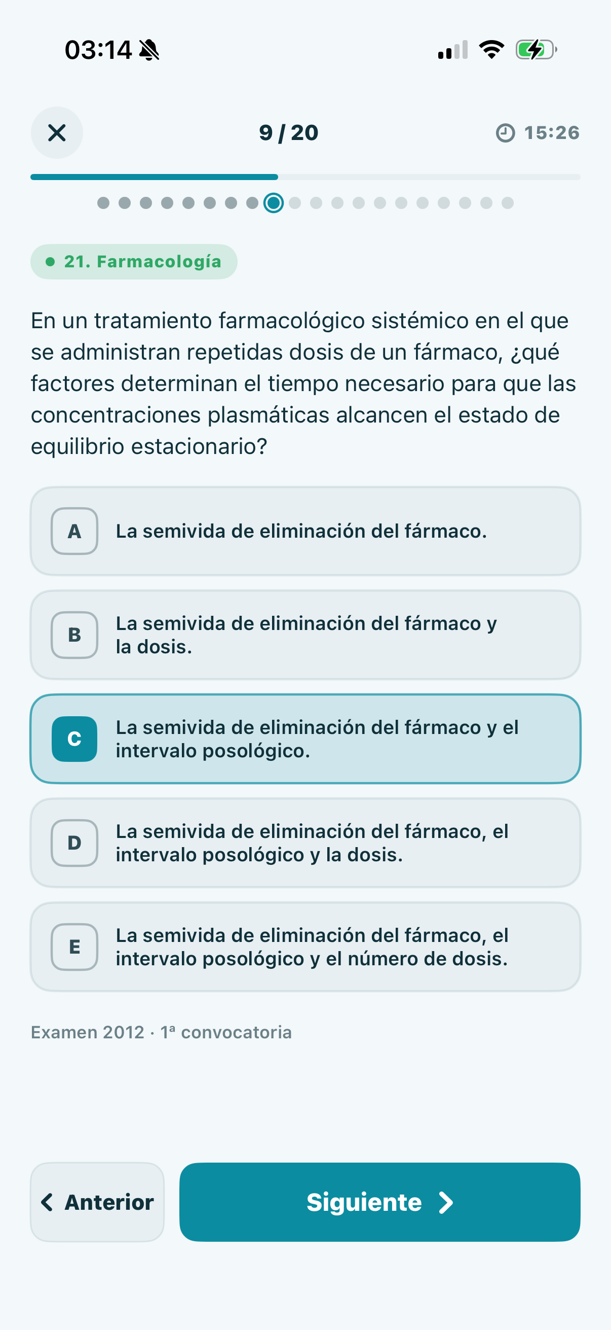 Test en curso